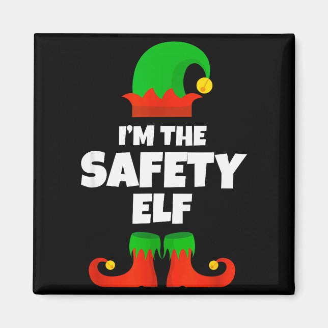 Imán I'm The Safety Elf Family Pajama Christmas Officer (Frente)
