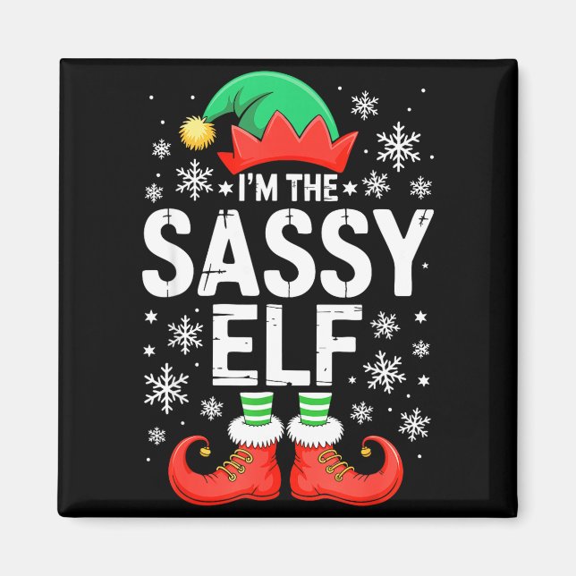 Imán I'm The Sy Elf Shirt Family Matching Christmas Cos (Frente)