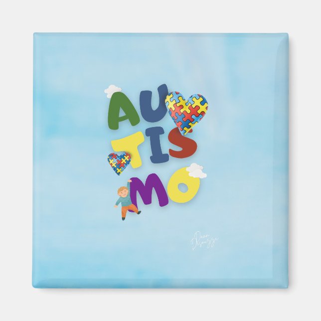 Imán Imã Autismo (Frente)