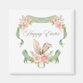 IMÁN ÍMA FELIZ PASCOA COELHO FLORAL AQUARELA