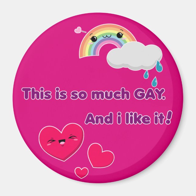 Imán Ímã Gay. Like it! - Pink (Frente)