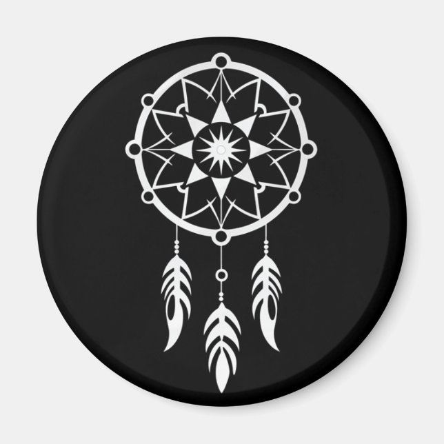 Imán Ímã (Magnet) Filtro dos Sonhos Branco (Frente)