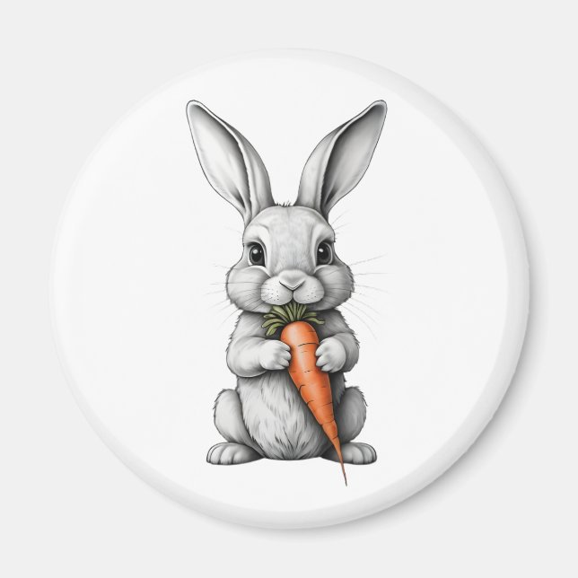 Imán Imã Redondo Coelho da Páscoa (Frente)