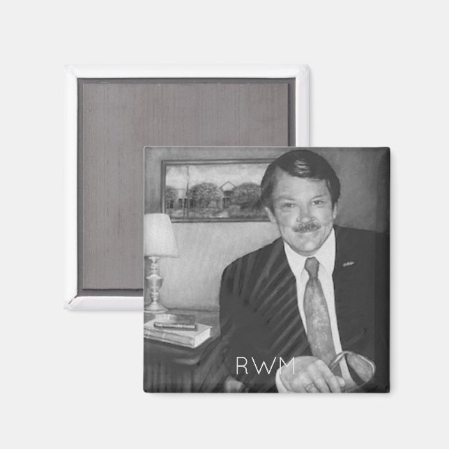 Imán Imagen conmemorativa de las iniciales de Keepsake  (Anverso/Reverso)