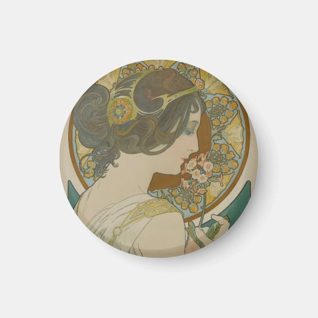 Imán Imagen de Alphonse Mucha (1899) (Frente)