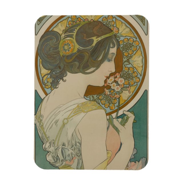 Imán Imagen de Alphonse Mucha (1899) (Vertical)