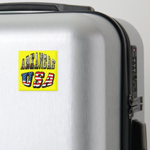 Imán Imagen de Arkansas y texto de la bandera de Estado