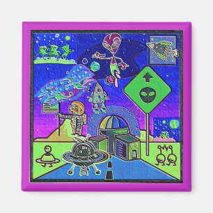 IMÁN IMAGEN DE ARTE ESPACIAL