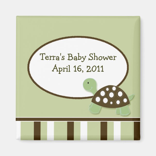 Imán IMAGEN DE Baby Shower Favnet MOD MOD VERDE (Frente)