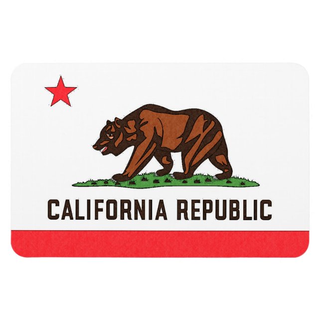 IMÁN IMAGEN DE BANDERA CALIFORNIA (Horizontal)