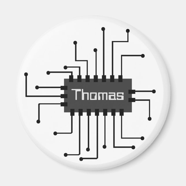 Imán Imagen de chip IC de equipo personalizado (Frente)