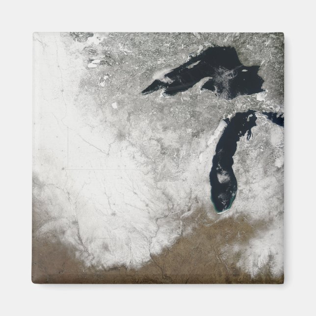 Imán Imagen de color verdadero de la nieve (Frente)