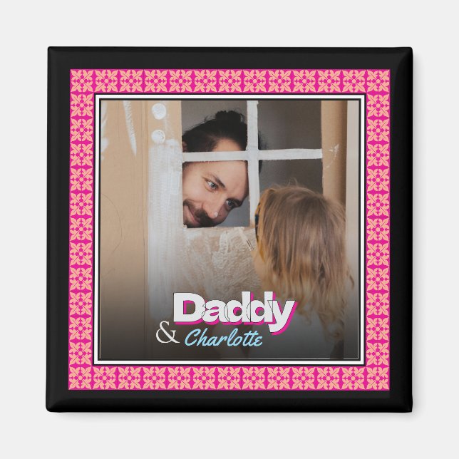 Imán Imagen de familia personalizada - Foto de hija de  (Frente)