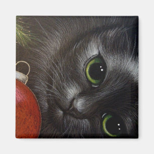 IMÁN IMAGEN DE FESTIVIDAD DE GATO NEGRO