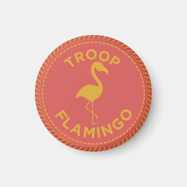 Imán IMAGEN DE Flamingo DE tropa IGGPPCamp (Frente)