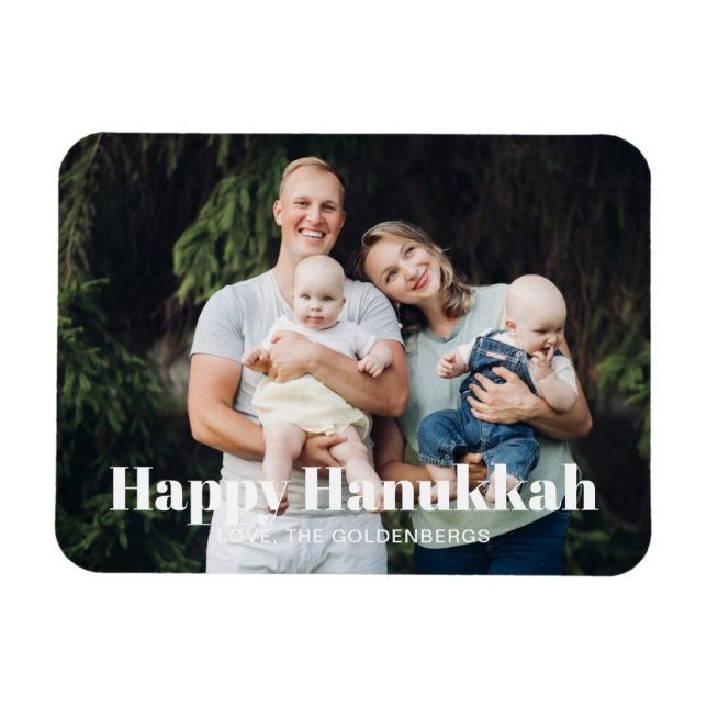 Imán Imagen de foto moderna personalizada con texto Han (Horizontal)