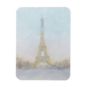 Imán Imagen de la acuarela el de Eiffel Towe