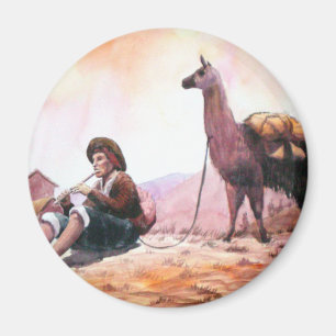 Imán Imagen de la llama de Cusco Perú