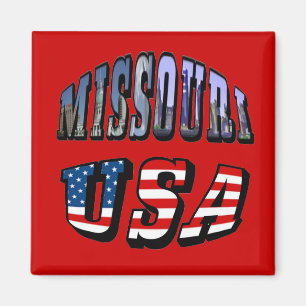 Imán Imagen de Missouri y texto de Estados Unidos