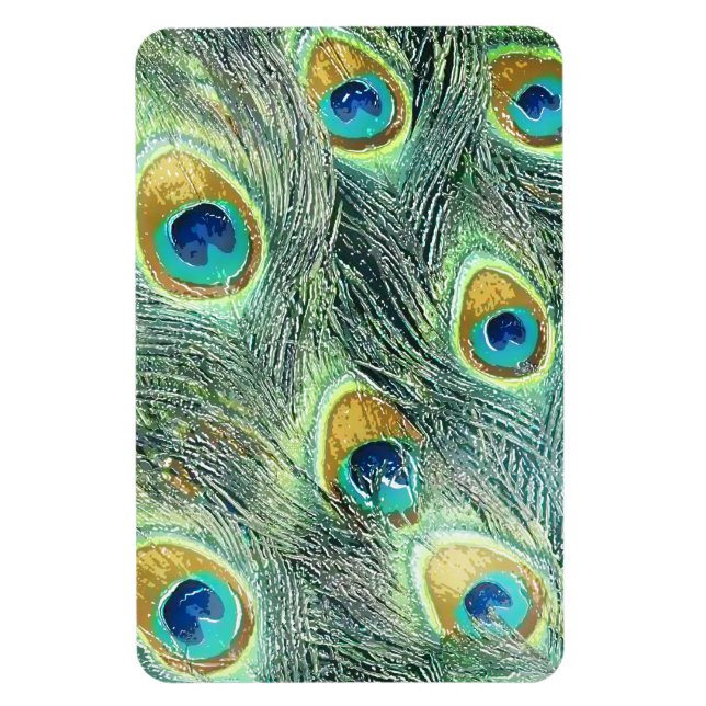 IMÁN IMAGEN DE PEACOCK FEATHERS (Vertical)
