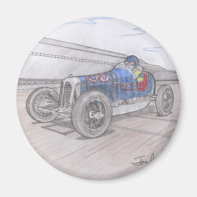 Imán IMAGEN DE RACER DE DIRT (redondo) (Frente)