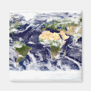 Imán imagen del Verdadero-color de la tierra entera