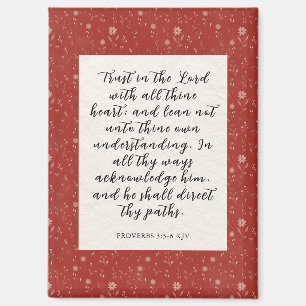 Imán Imagen del versículo bíblico Proverbios 3:5-6 KJV 
