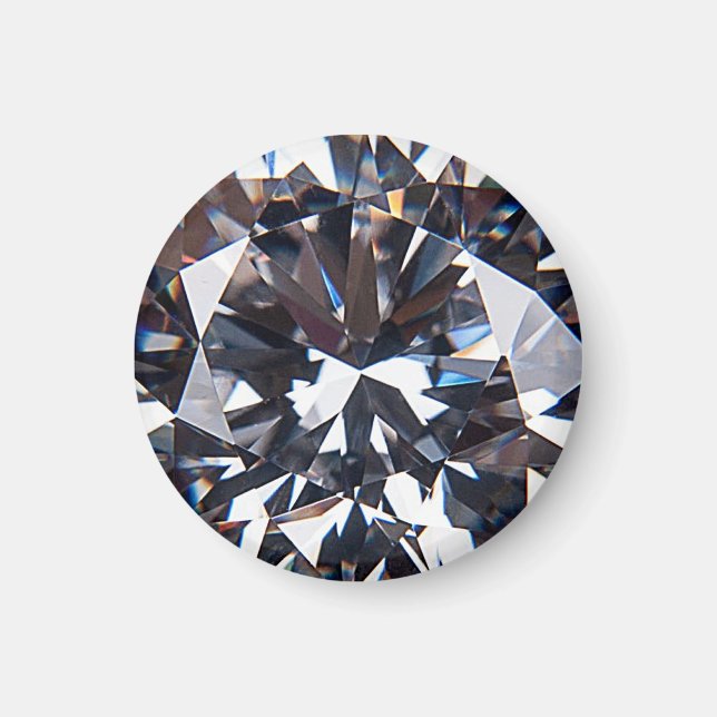 Imán Imagen Elegante de Diamante con facetas (Frente)