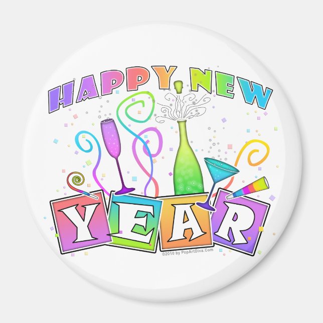 IMÁN IMAGEN - FELIZ AÑO NUEVO (Frente)