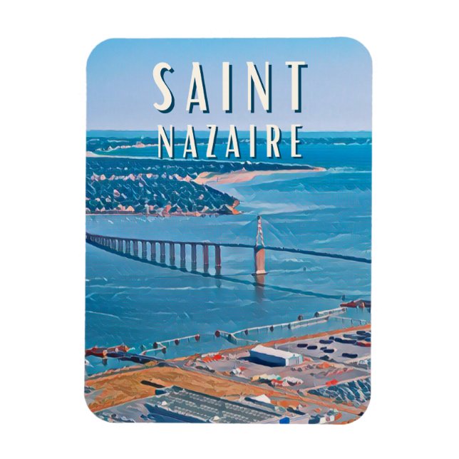 Imán Imagen fotográfica de Saint Nazaire (Vertical)
