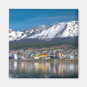 Imán Imagen fotográfica panorámica de Ushuaia Imagen im