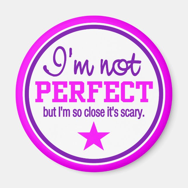 Imán IMAGEN NO PERFECTO - rosa / púrpura (Frente)
