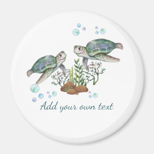IMÁN IMAGEN PERSONALIZADA DE TORTUGAS DE MAR