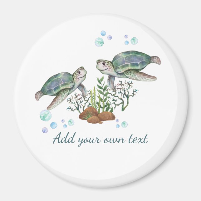 IMÁN IMAGEN PERSONALIZADA DE TORTUGAS DE MAR (Frente)