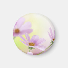 Imán Imagen personalizada y acuarela de flor rosa