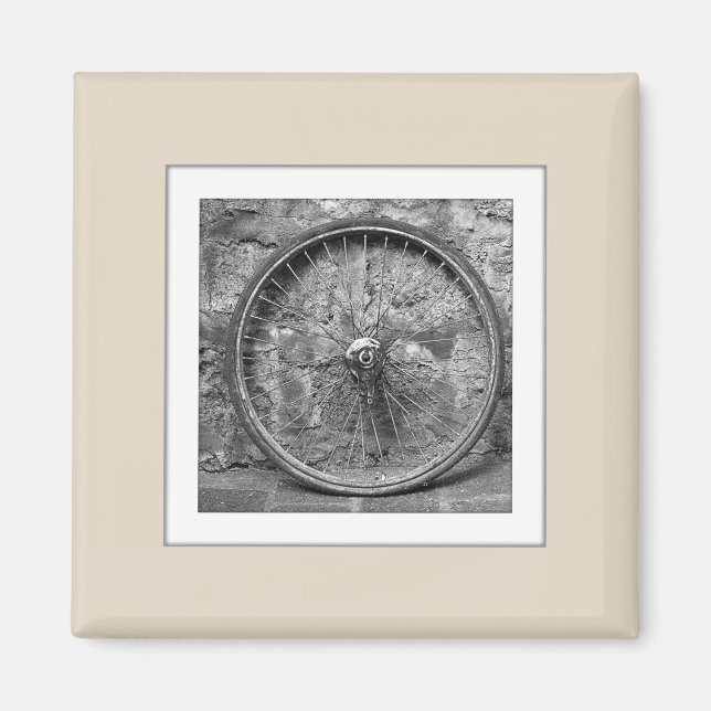 Imán Imagen subida por personalizable a Beige Magnet (Frente)