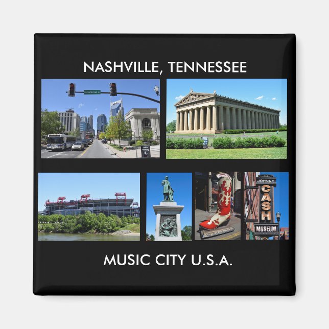 Imán Imágenes de fondo de Nashville, Tennessee (Frente)