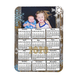 Imán IMÁGENES DEL Calendario MINI 2020 con tu foto fami