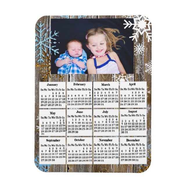 Imán IMÁGENES DEL Calendario MINI 2020 con tu foto fami (Vertical)