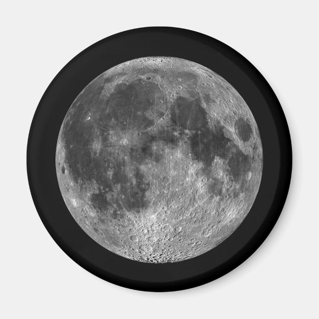 Imán Imágenes lunares de luna llena desde el espacio ex (Frente)