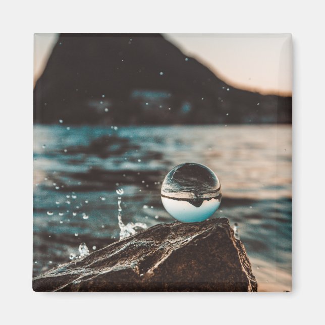 Imán Imágenes oceánicas de arte de playa de escena Guay (Frente)