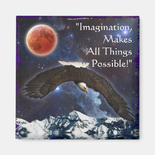 Imán Imaginación Águila calva y fantasía espacial Magne