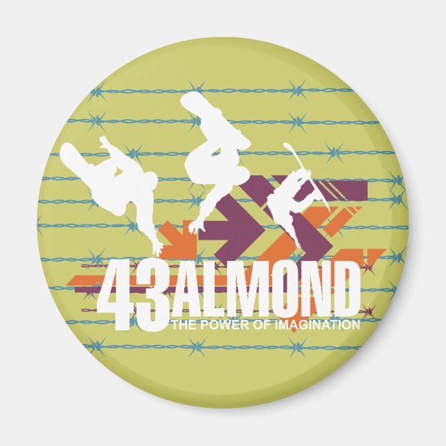 Imán Imaginación Camisetas y regalos para Snowboard (Frente)