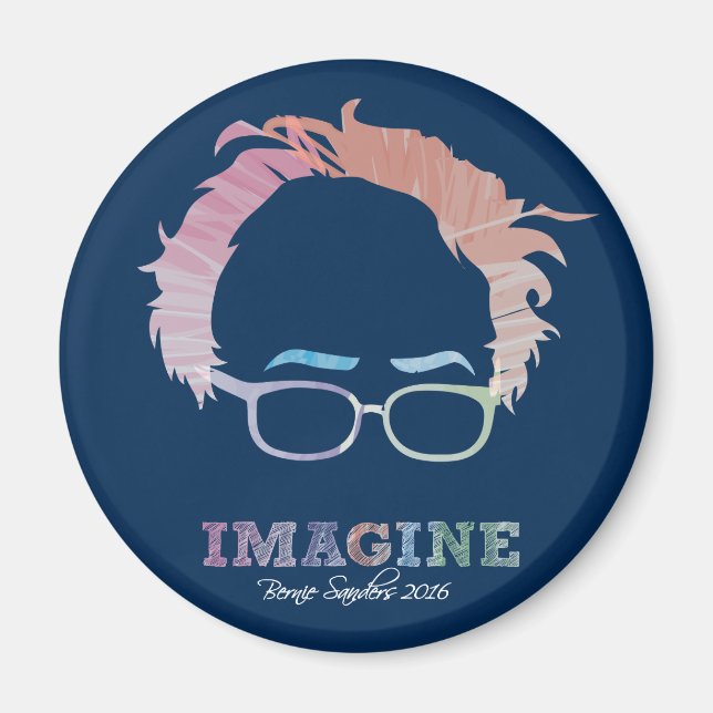 Imán Imagine Bernie Sanders 2016 - acuarelas (Frente)