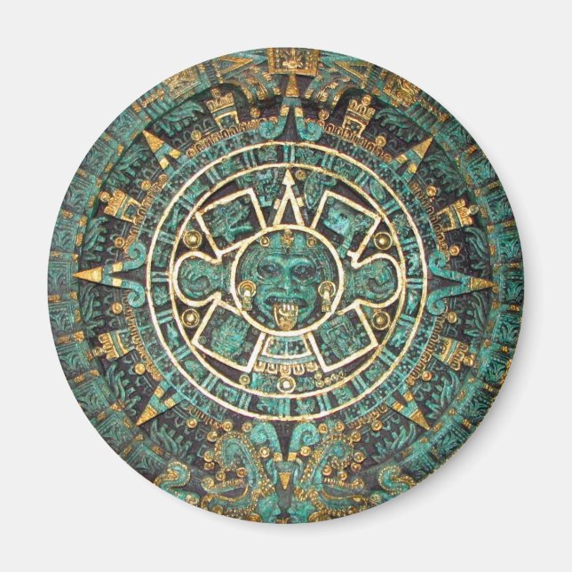 Imán Imán, Calendario Azteca Antiguo (Frente)