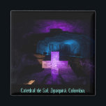 Imán Imán, Catedral de Sal, Zipaquirá, Colombia.<br><div class="desc">Cruz púrpura grande de la sal en catedral de la sal en Colombia</div>