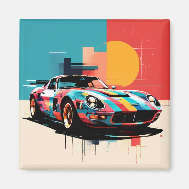 Imán iman coche deportivo #4 (Frente)