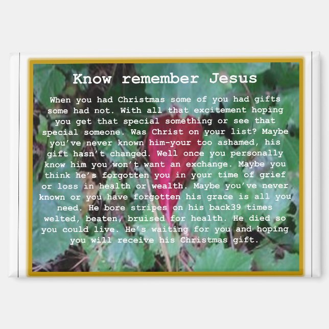 Imán Imán- Conoce Recuerda Jesús  (Anverso)