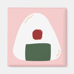 Imán "Imán cuadrado del ~Pink ver.~ del ♥ de Onigiri
