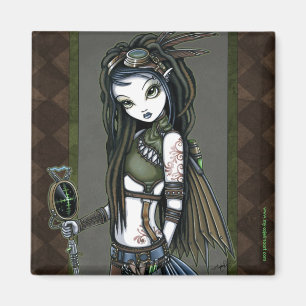 Imán "Imán de la hada del Aviatrix de Steampunk de la